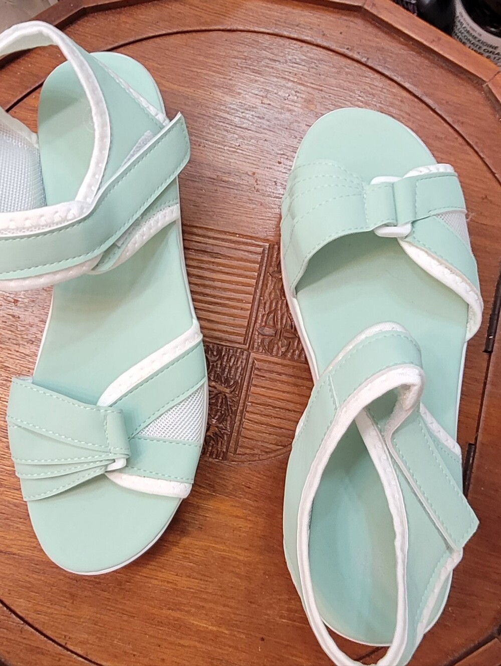 Women's Mint Green Comfort Sandals- Fits Like a 8.
